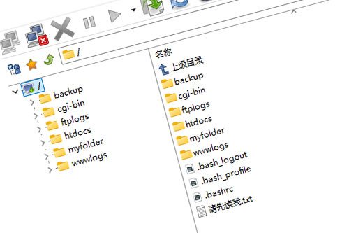 虚拟主机中FTP里的几个文件夹分别有什么用处